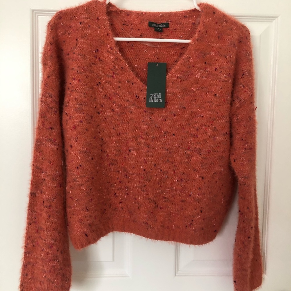 Wild Fable Cropped Fuzzy Sweater, S, NWT
